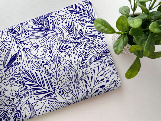 Blue Leaves Laptop Skin, Laptop Cover, Laptop Skins, Removable Laptop Skins, Laptop Decal, Customized Laptop Skin, Laptop Stickers 259