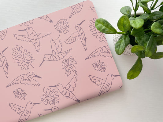 Hummingbird Pink Laptop Skin, Laptop Cover, Laptop Skins, Removable Laptop Skins, Laptop Decal, Customized Laptop Skin, Laptop Stickers 273