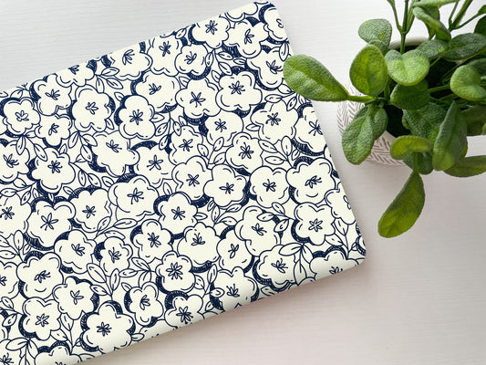 Blue Floral Laptop Skin, Laptop Cover, Laptop Skins, Removable Laptop Skins, Laptop Decal, Customized Laptop Skin, Laptop Stickers 275