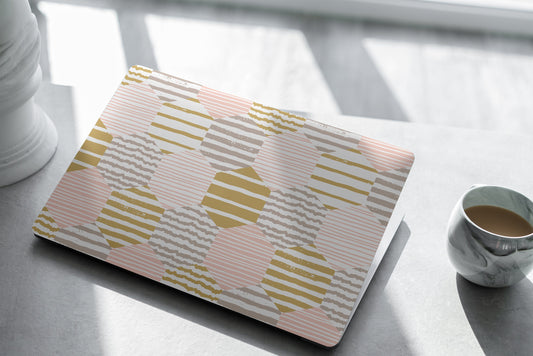 Golden Honeycomb Laptop Skin, Laptop Cover, Laptop Skins, Removable Laptop Skins, Laptop Decal, Customized Laptop Skin, Laptop Stickers 286