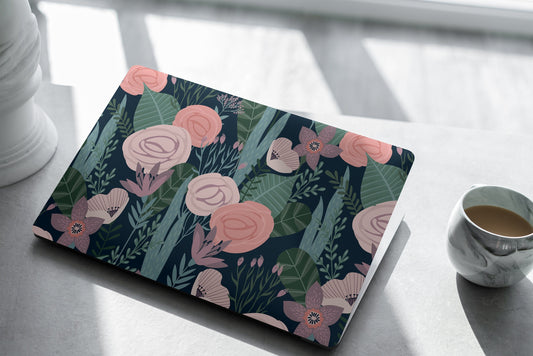 Pink Floral Laptop Skin, Laptop Cover, Laptop Skins, Removable Laptop Skins, Laptop Decal, Customized Laptop Skin, Laptop Stickers 287