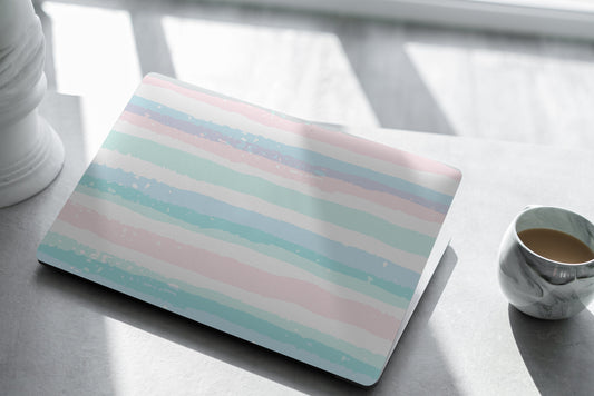 Pastel Stripes Laptop Skin, Laptop Cover, Laptop Skins, Removable Laptop Skins, Laptop Decal, Customized Laptop Skin, Laptop Stickers 295