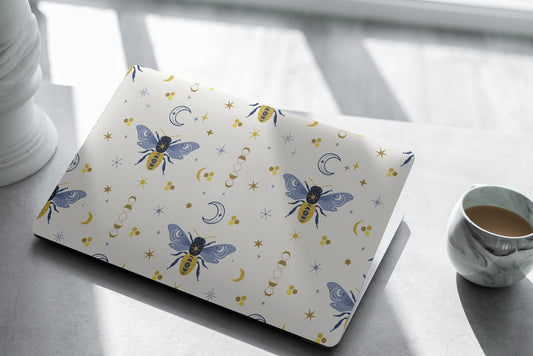 Boho Moth Moon Laptop Skin, Laptop Cover, Laptop Skins, Removable Laptop Skins, Laptop Decal, Customized Laptop Skin, Laptop Stickers 304