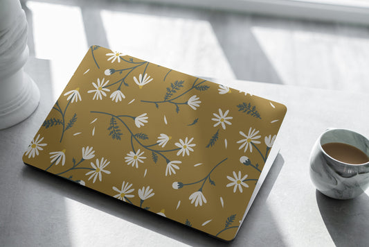 Golden Daisy Laptop Skin, Laptop Cover, Laptop Skins, Removable Laptop Skins, Laptop Decal, Customized Laptop Skin, Laptop Stickers 312