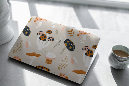 Cute Mushroom Laptop Skin, Laptop Cover, Laptop Skins, Removable Laptop Skins, Laptop Decal, Customized Laptop Skin, Laptop Stickers 404